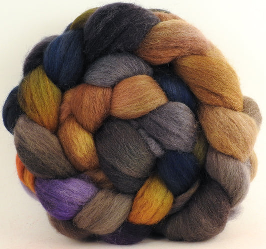 Cast Iron -(6.3 oz)  Batt in a Braid #51 - Shropshire /Falkland / Kid Mohair (60/20/20)