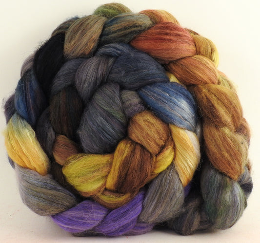 Cast Iron - Batt in a Braid #5- Merino/ Camel/ silk/ faux cashmere/ firestar (25/25/25/12/12)