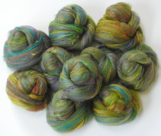 Non-sparkle Sticklebatts - Vine (OOAK) (3.6 oz) - 30% Bond fleece; merino, polwarth, silk, bamboo, silk noil