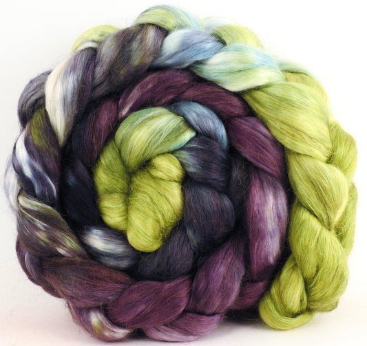 Symbiosis (6.3 oz)-Hand-dyed wensleydale/ mulberry silk roving (65/35)