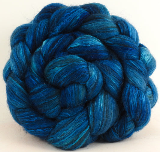 Mariner-(5.8 oz) Batt in a Braid #7 - Polwarth/ Manx / Mulberry silk/ Firestar (30/30/30/10)