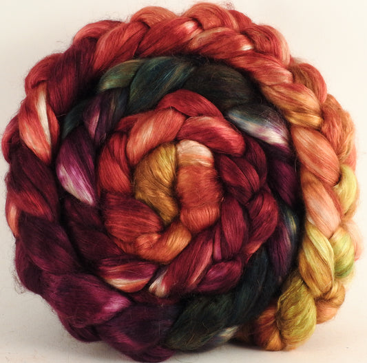 Baby camel/ tussah silk top (50/50) - Cherry Medley - Inglenook Fibers