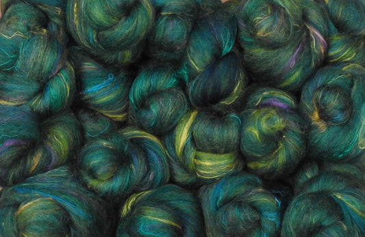 Sock Batts - Jungle - (4 oz.) - Inglenook Fibers