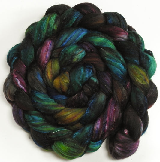 Bagpipe (5.7 oz) - Batt in a Braid #39  - Falkland Merino/ Mulberry Silk / Sari Silk (50/25/25)