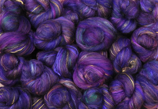 Sock Batts - Damson Plum - (4 oz.) - Inglenook Fibers