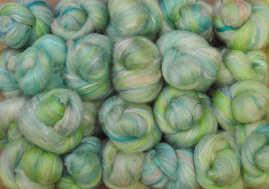 Sock Batts - Honeydew - (4 oz.) - Inglenook Fibers