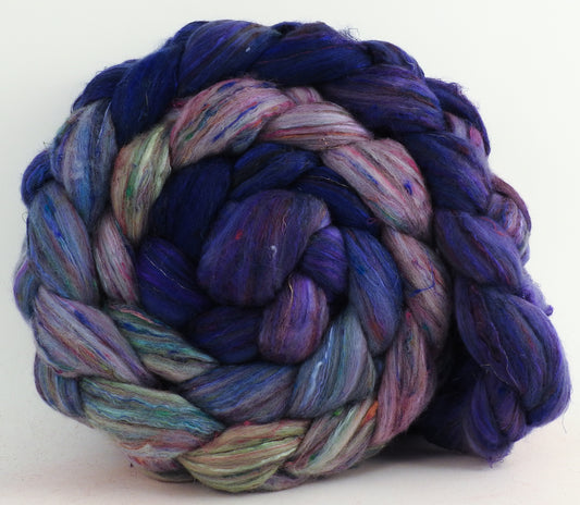 Fairy Wings - Batt in a Braid #39 -Falkland Merino/ Mulberry Silk / Sari Silk (50/25/25)