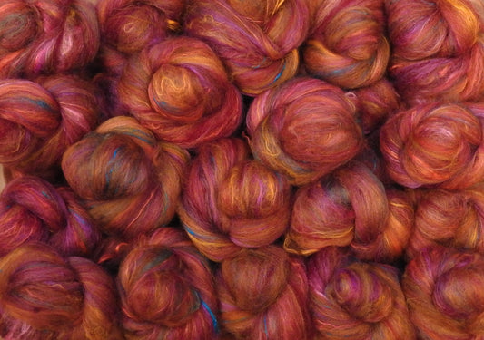 Sock Batts - Spanish Red - (4 oz.) - Inglenook Fibers