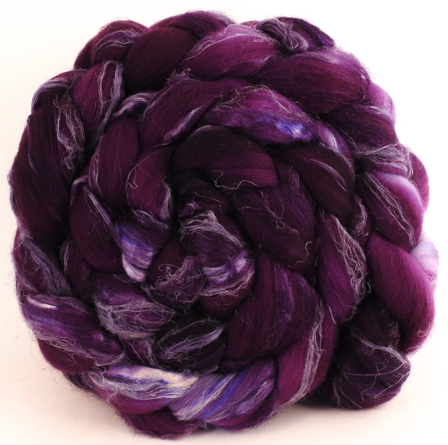 Aubergine - Merino/ Tussah Silk/ Natural Flax (50/25/25)