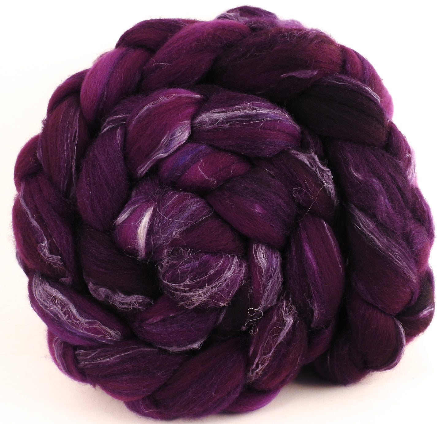 Aubergine - Merino/ Tussah Silk/ Natural Flax (50/25/25)