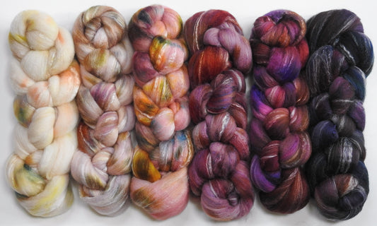 Let them Eat Cake -(8.6 oz) Gradient Braid Set - Targhee/ Bamboo / tussah silk (80/10/10)