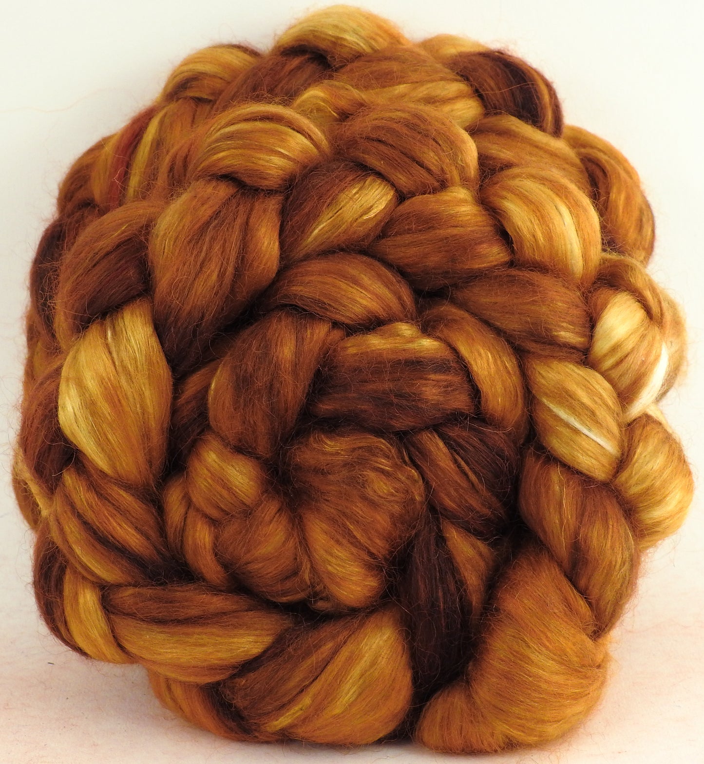 Strong Honey - Wensleydale/ Mulberry silk roving (65/35)