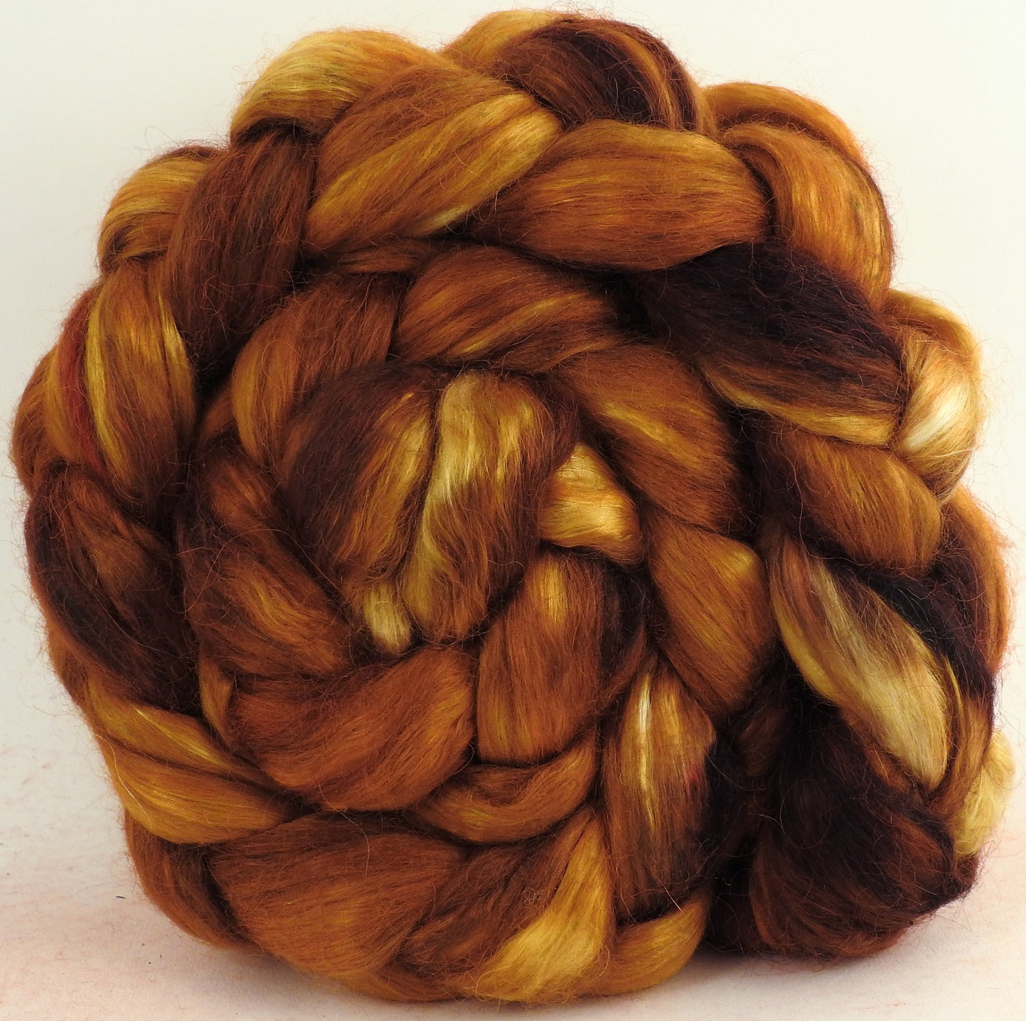 Strong Honey - Wensleydale/ Mulberry silk roving (65/35)