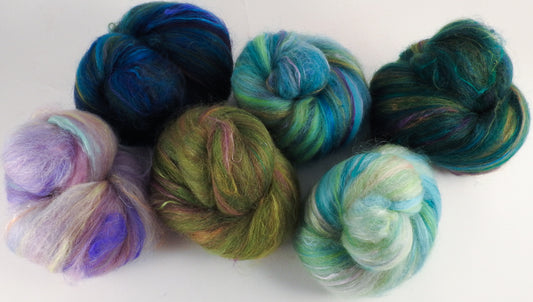 Sock Batts - Lilypad - (4.3 oz.) - Inglenook Fibers