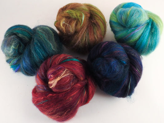 Sock Batts - Folk Art - (3.9 oz.) - Inglenook Fibers