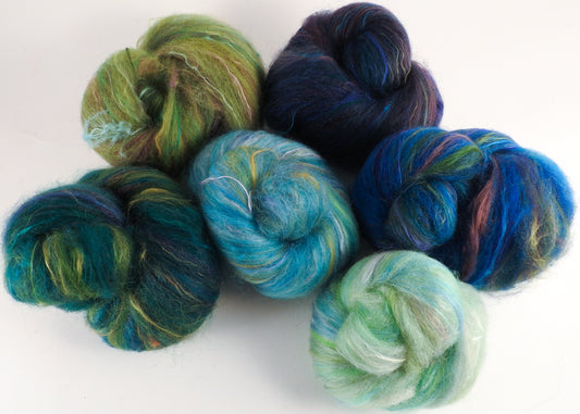 Sock Batts - Lake Erie - (4.4 oz.) - Inglenook Fibers