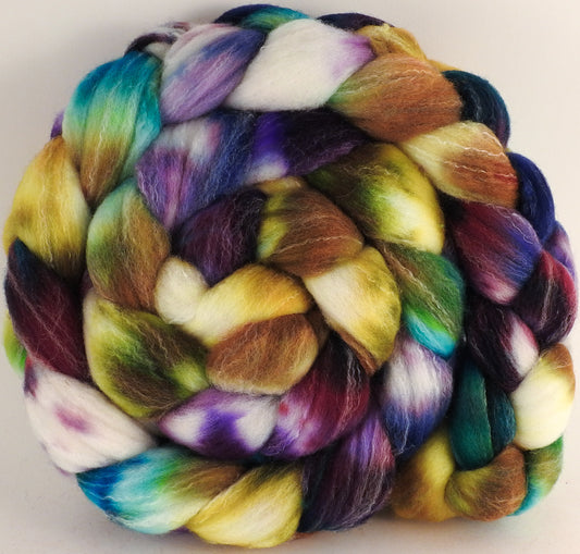 Hand dyed top for spinning - Rapunzel - (5.5 oz.) Targhee/silk/ bamboo (80/10/10) - Inglenook Fibers