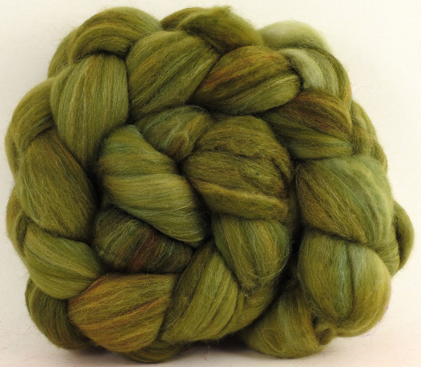 Loden- Batt in a Braid #35 - Sw Merino (18.5 mic) /Merino (18.5 mic) / Tussah Silk (40/40/20)