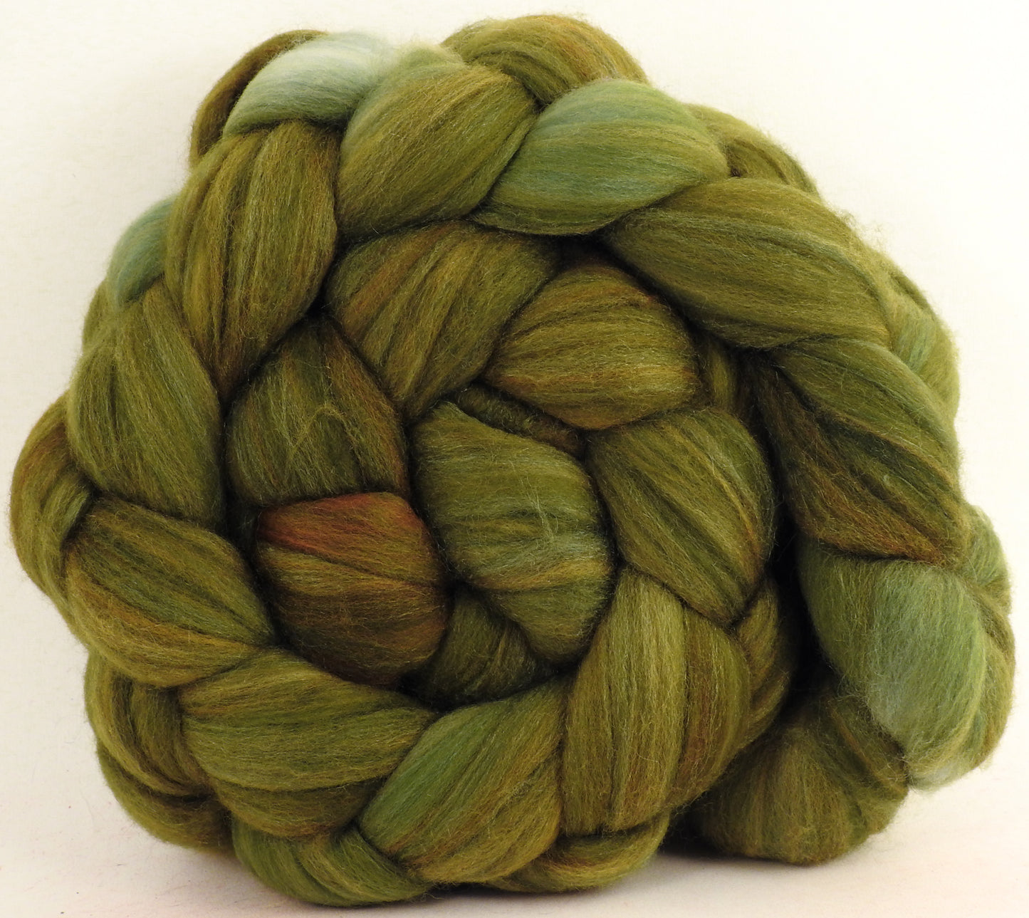 Loden- Batt in a Braid #35 - Sw Merino (18.5 mic) /Merino (18.5 mic) / Tussah Silk (40/40/20)