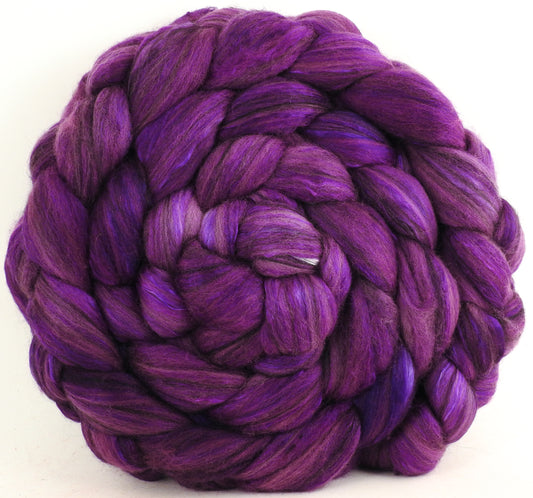 Byzantium (5.1 oz) - Batt in a Braid #9 - Superfine Merino/ Mulberry Silk / Black Alpaca (50/40/10)