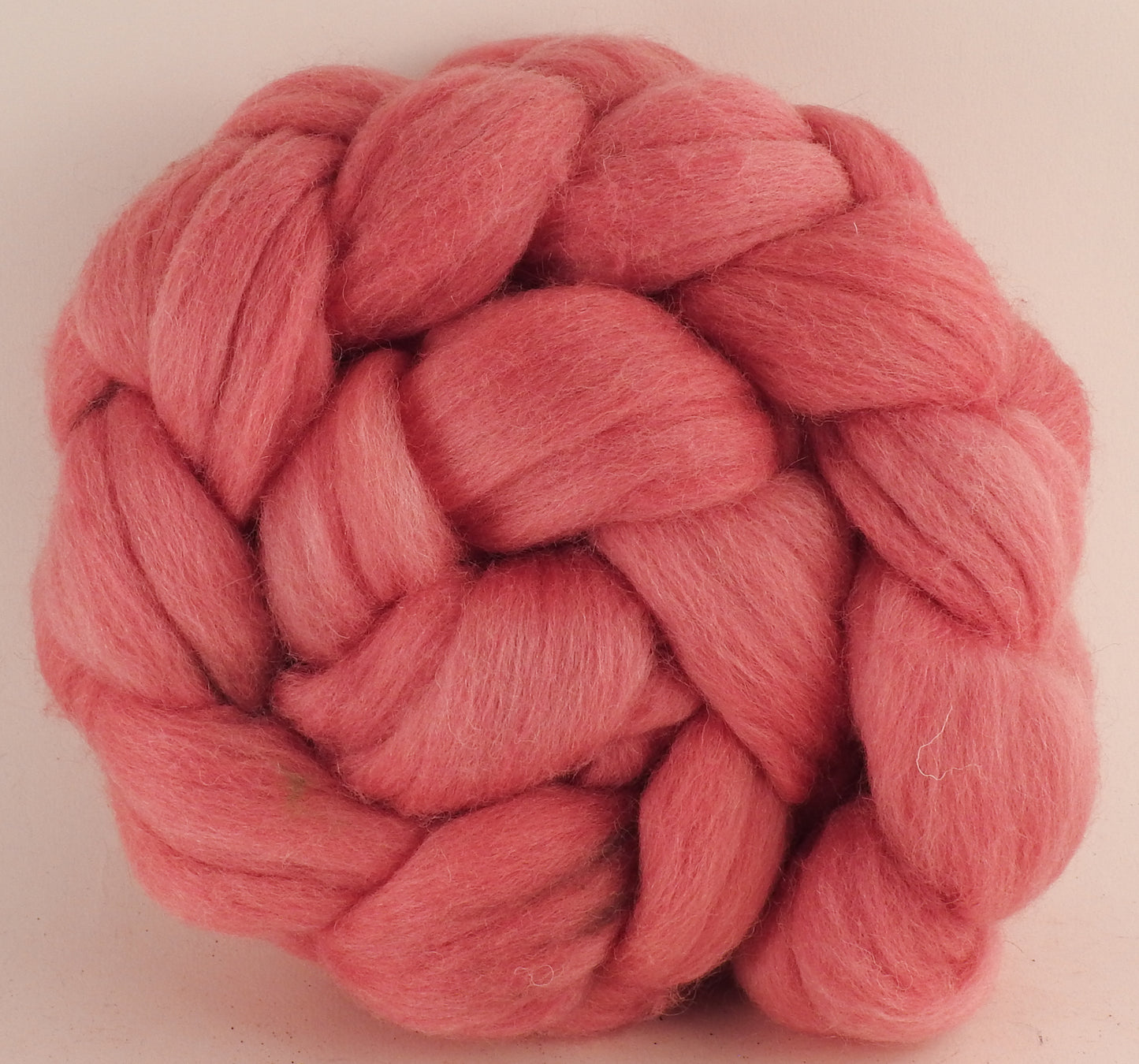 Batt in a Braid #44 - Cochineal -  Southdown/Tussah Silk/Kid Mohair (65/25/10) - Inglenook Fibers