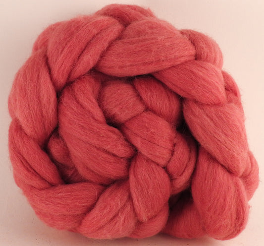 Batt in a Braid #44 - Cochineal - (4.8 oz) Southdown/Tussah Silk/Kid Mohair (65/25/10) - Inglenook Fibers