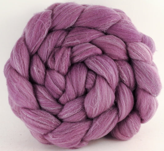 Hand dyed top for spinning -Logwood & Brazilwood- Targhee/silk/ bamboo (80/10/10)- 5.8 oz. - Inglenook Fibers