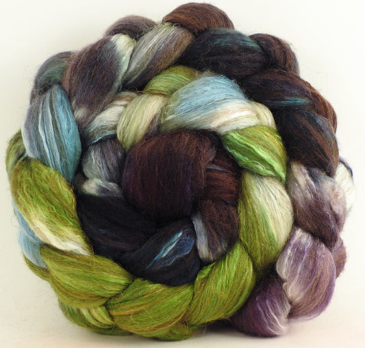 Symbiosis - Batt in a Braid #7 - Polwarth/ Manx / Mulberry silk/ Firestar (30/30/30/10)