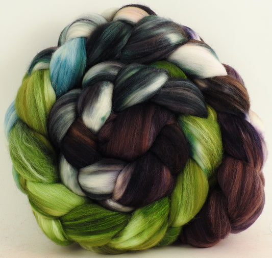 Symbiosis -Batt in a Braid #35 - Sw Merino (18.5 mic) /Merino (18.5 mic) / Tussah Silk (40/40/20)