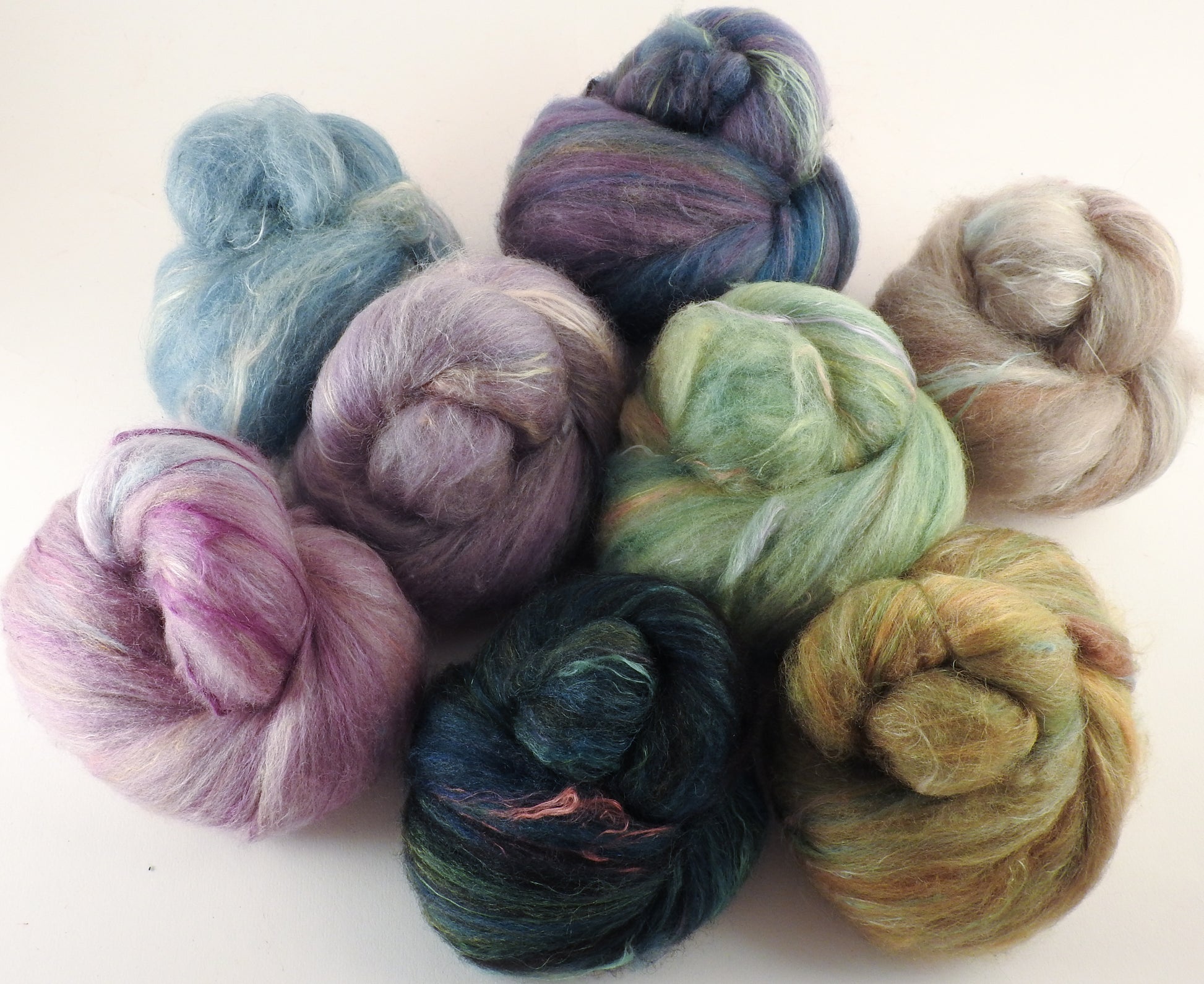 Natural Dyed Fiber Batts -Elderberry Tree - 80% wool, 20% silk - 5.8 oz. - Inglenook Fibers