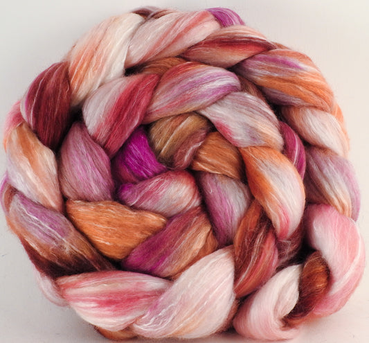 Batt in a Braid #45 - Petit Fours (5.6 oz.) - Corriedale/Mulberry Silk/Rose Fiber (60/20/20) - Inglenook Fibers