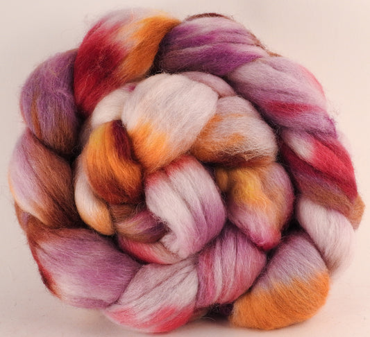 Batt in a Braid #44- Pink Amethyst (5.7 oz) - Southdown/Tussah Silk/Kid Mohair (65/25/10) - Inglenook Fibers