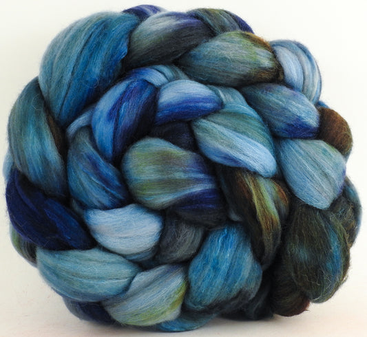 (5.7 oz.)-Batt in a Braid #35 - Sw Merino (18.5 mic) /Merino (18.5 mic) / Tussah Silk (40/40/20)