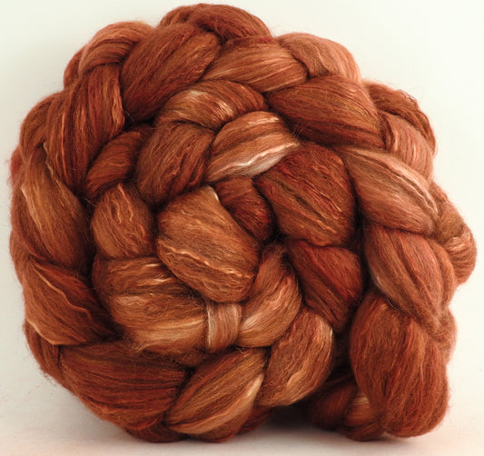 Russet (5.5 oz) - Batt in a Braid #7 - Polwarth/ Manx / Mulberry silk/ Firestar (30/30/30/10)