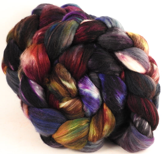 Batt in a Braid #5 - Nuummite -(5.3 oz.) Merino/ Camel/ silk/ faux cashmere/ firestar (25/25/25/12/12) - Inglenook Fibers