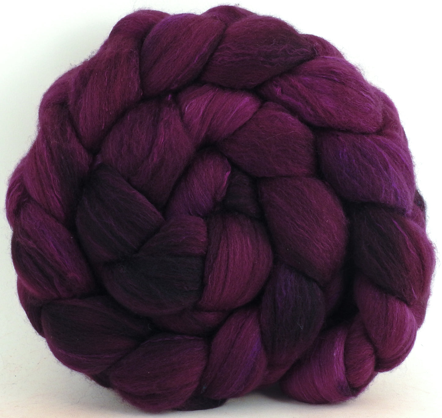 RESERVED for symonangel- Aubergine (5 oz) - Organic Polwarth / Tussah silk (80/20)