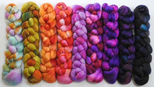Afterglow - Gradient Braid Set - (12.4 oz.) Lt. Silver Haunui / Mulberry Silk (75/25) 23.6 mic.