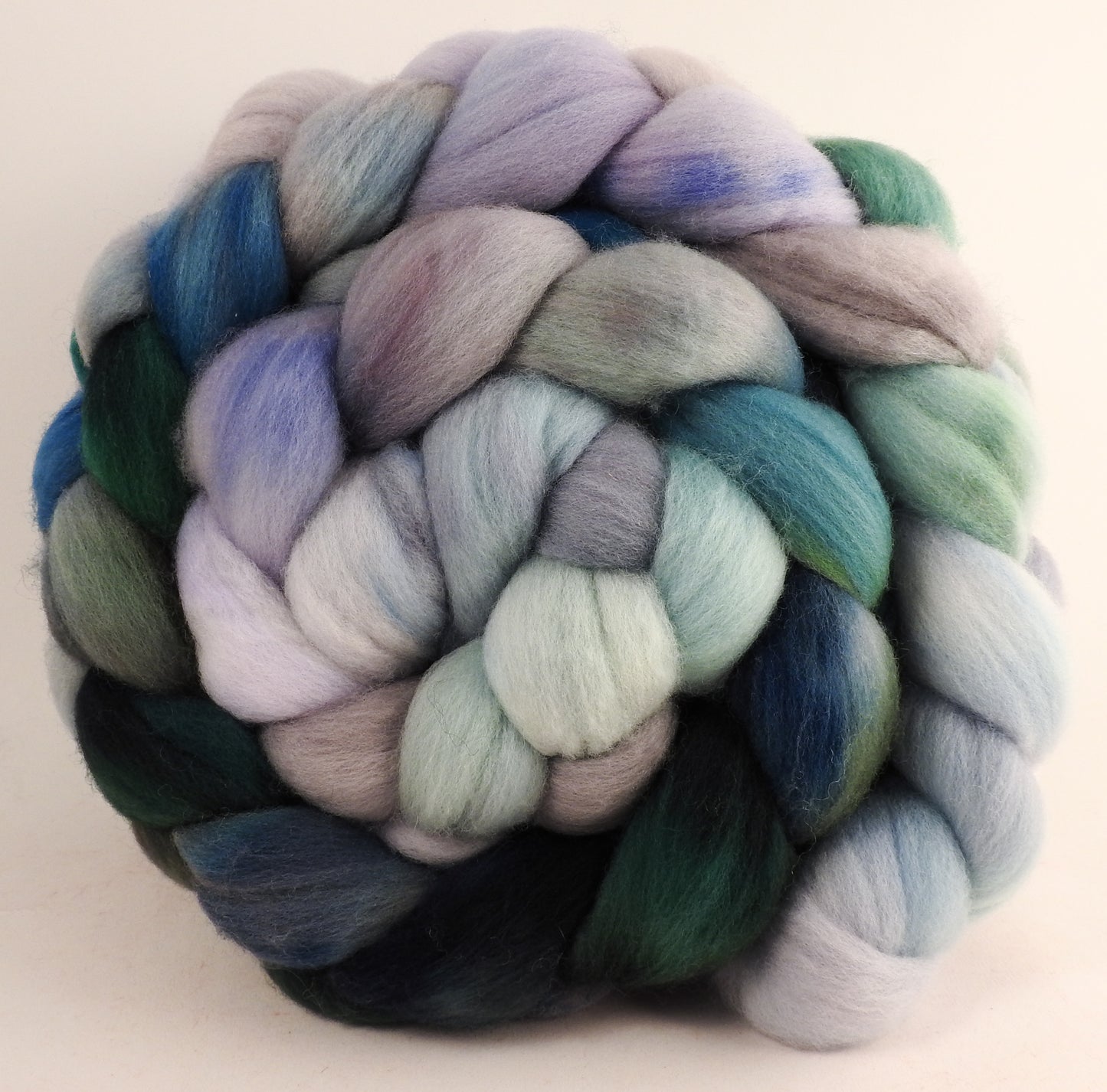 Hand dyed top for spinning - Tempest - (5.9 oz.) Organic Polwarth - Inglenook Fibers