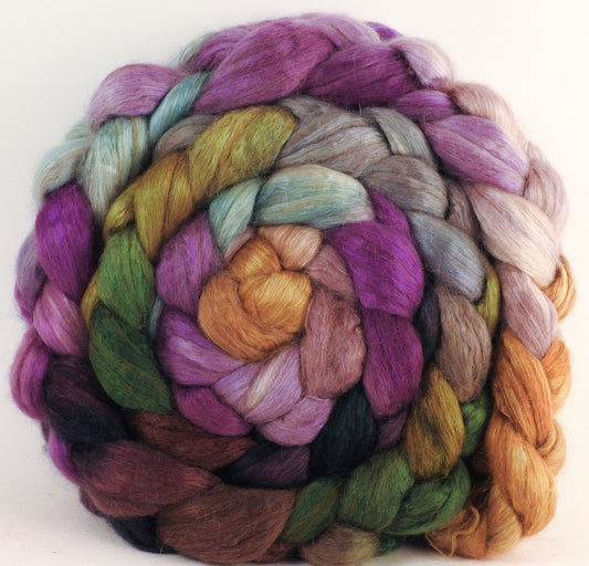 Baby camel/ tussah silk top  ( 50/50) -Asters - ( 4.2 oz) - Inglenook Fibers