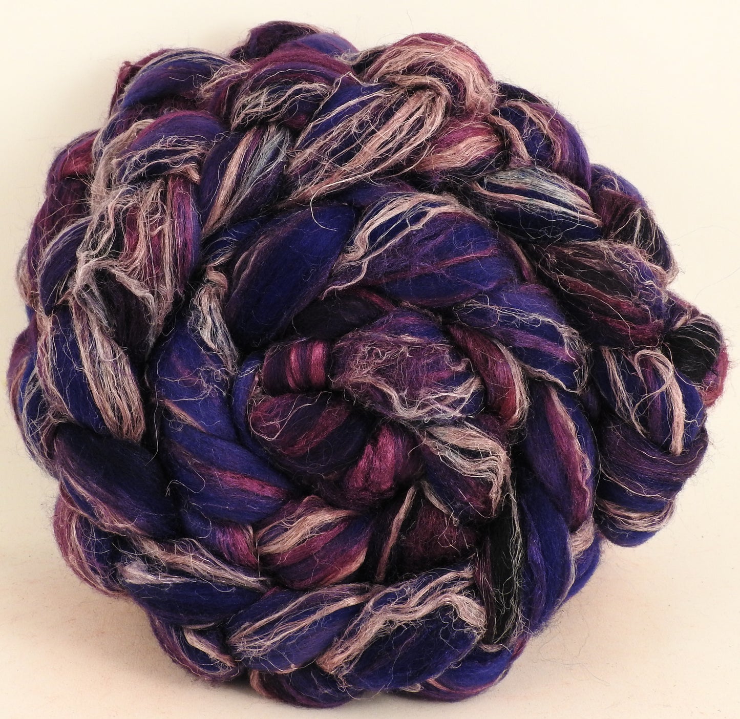 Damson Plum (5.8 oz) - Merino/ Tussah Silk/ Natural Flax (50/25/25)