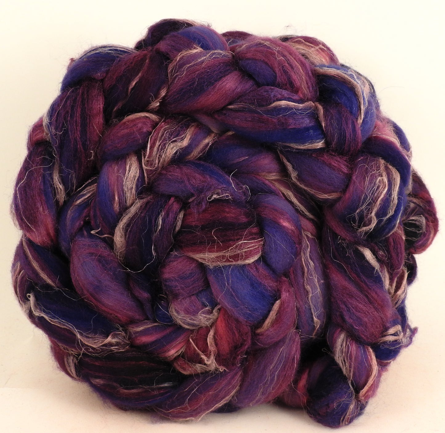 Damson Plum (5.8 oz) - Merino/ Tussah Silk/ Natural Flax (50/25/25)