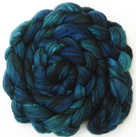 Maelstrom (5.4 oz) - Batt in a Braid #7 - Polwarth/ Manx / Mulberry silk/ Firestar (30/30/30/10)