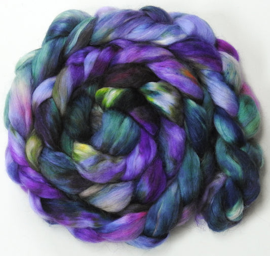 Nympheas (5.8 oz) - Batt in a Braid #52- Wensleydale/ Mulberry silk/ Polwarth (60/25/15)