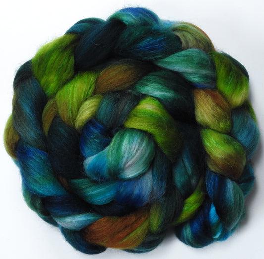 Clover - Batt in a Braid #1- Falkland/ Grey Baby Alpaca/ Tussah Silk/ Firestar (40/25/25/10)