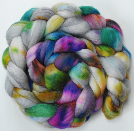 Sidewalk Chalk (5.6 oz) Batt in a Braid #56- Superfine Merino/Tussah Silk/ Cashmere (60/25/15)