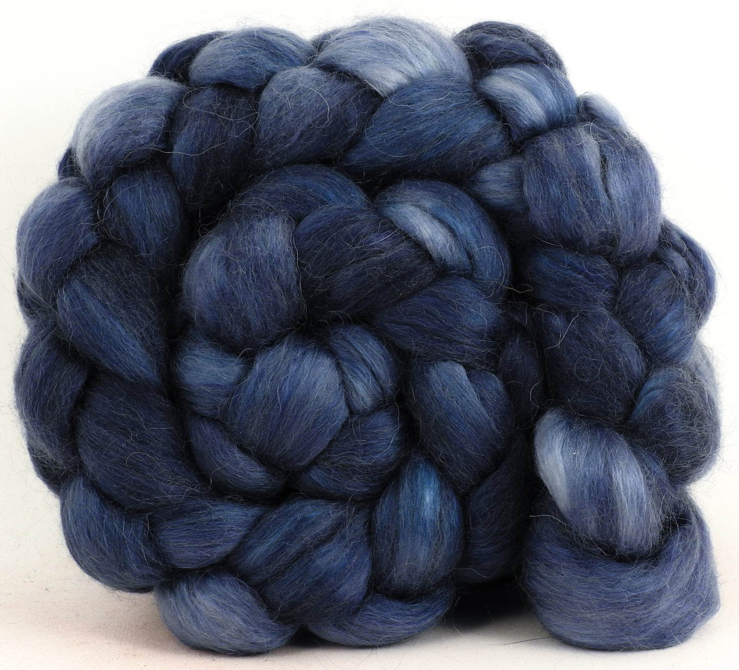 Porpoise - Batt in a Braid #52- Wensleydale/ Mulberry silk/ Polwarth (60/25/15)