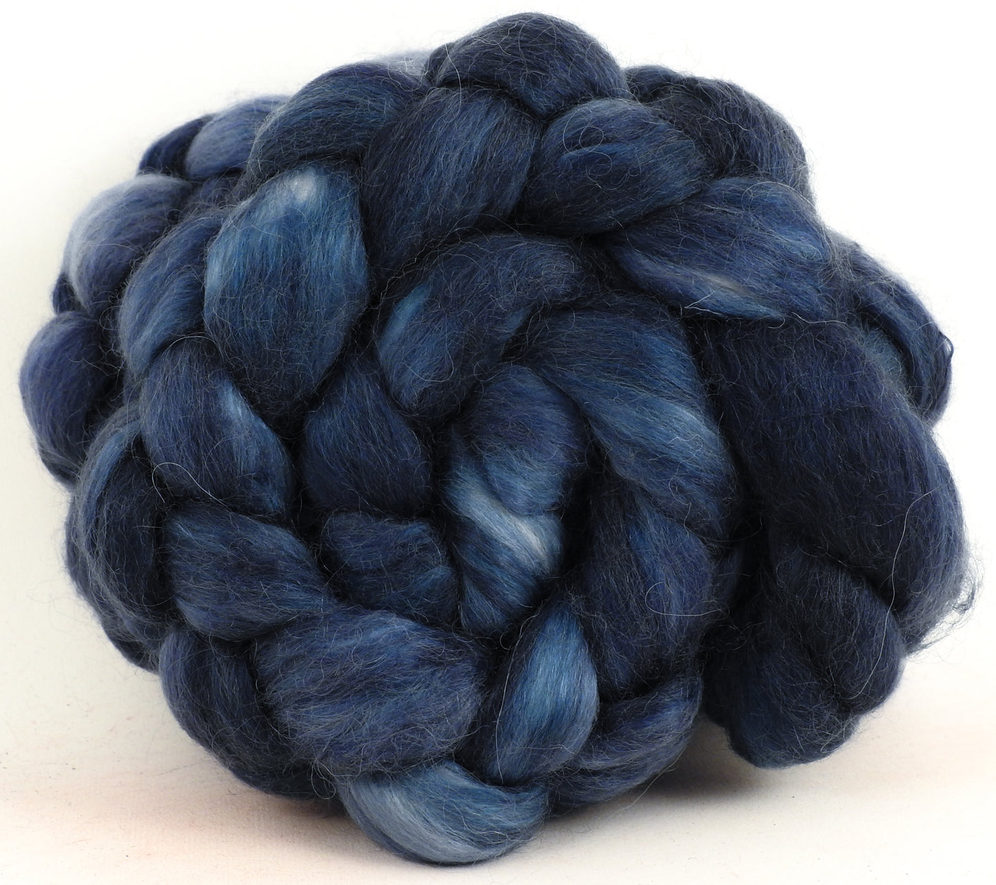 Porpoise - Batt in a Braid #52- Wensleydale/ Mulberry silk/ Polwarth (60/25/15)