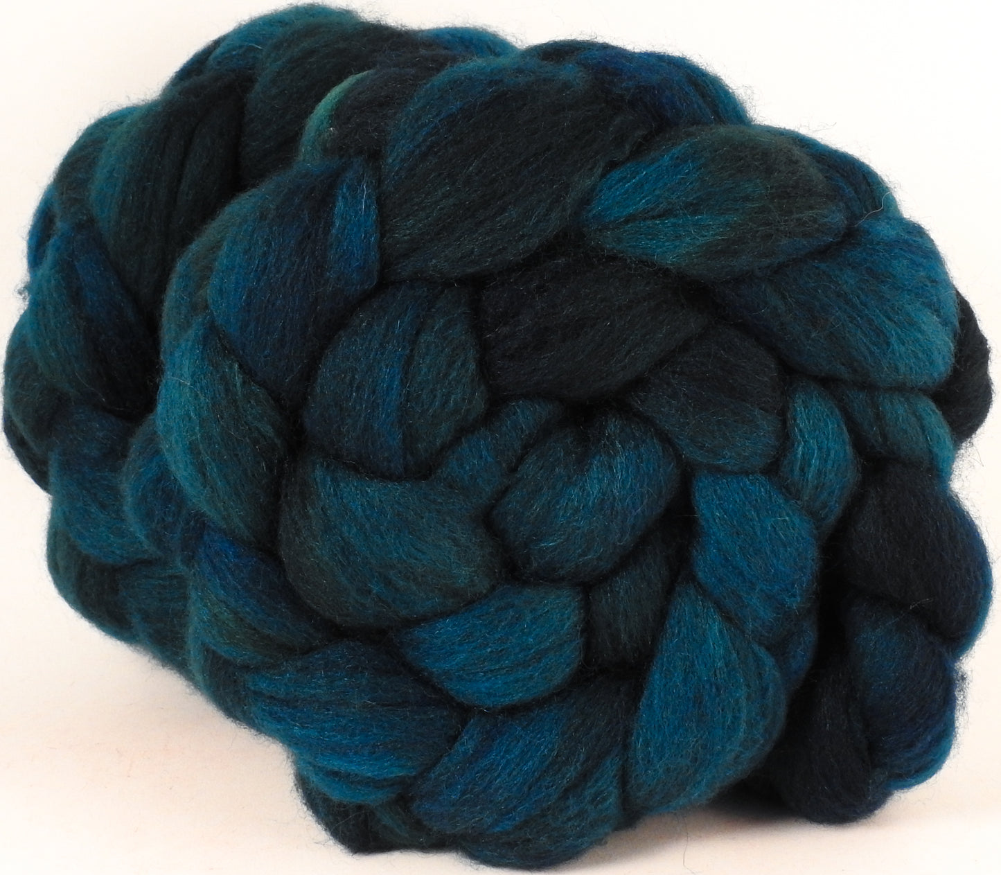 Batt in a Braid #27 - Maelstrom - Lt. Grey Shetland/ Falkland Merino / tussah silk (50/25/25) - Inglenook Fibers