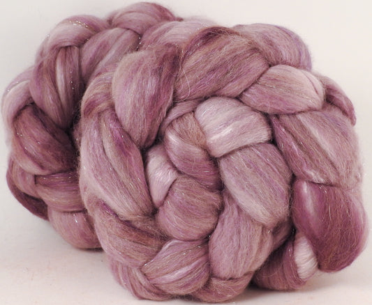 Batt in a Braid #41 - Potpourri - (4.6 oz.) Llama / Merino ( 18 mic.)/ Mulberry silk/ Stellina (40/30/25/5) - Inglenook Fibers