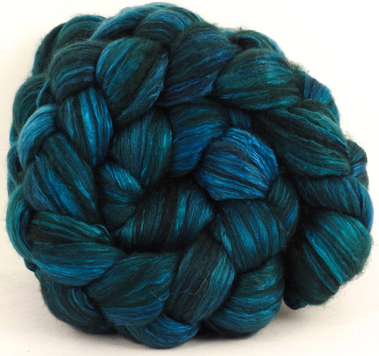 Maelstrom (5.5 oz )- Batt in a Braid #5- Merino/ Camel/ silk/ faux cashmere/ firestar (25/25/25/12/12)